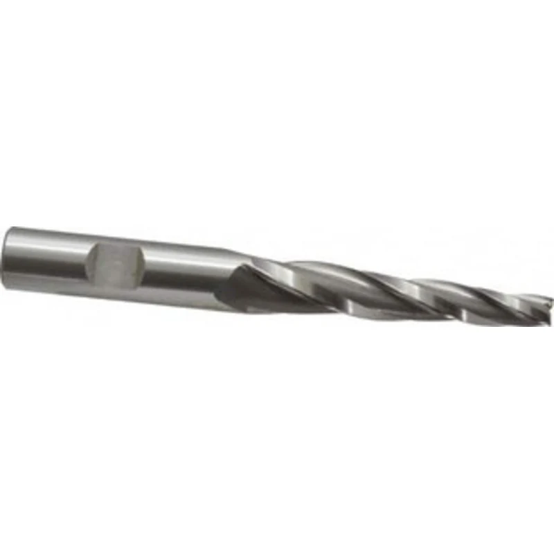 OSG 3 per Side 1/4 Small End Diam 2-1/4 LOC 3-Flute Cobalt Tapered Square End Mill Uncoated, 1/2 Shank Diam, 4-1/4 OA...